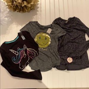 Three brand new girls shirts NWT.